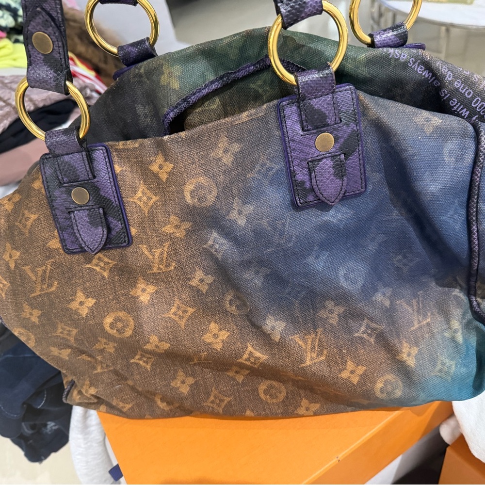 Louis Vuitton Limited Edition Monogram Text Print Handbag – Rare Collectible